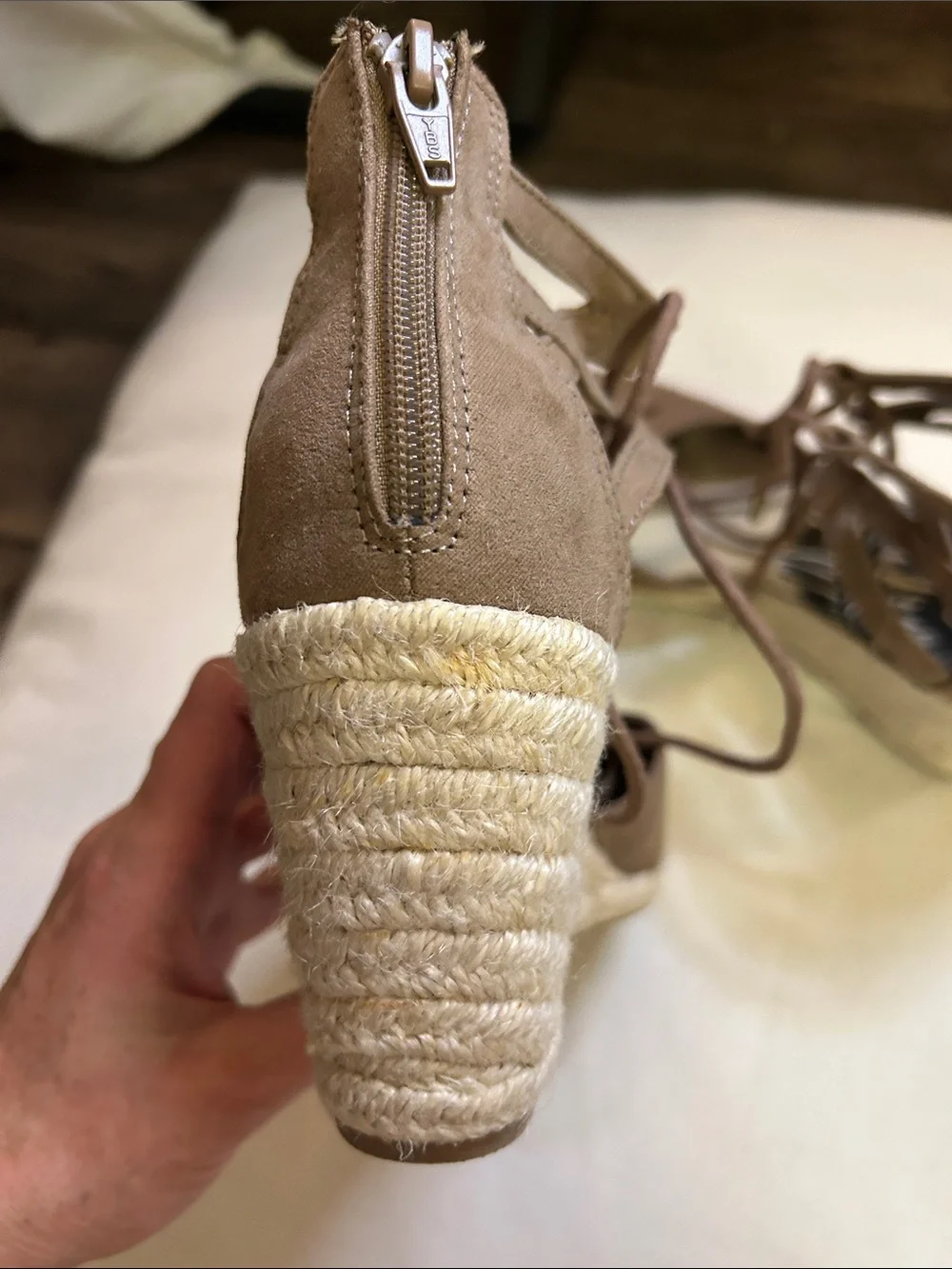 Dolce Vita Brown Lace-Up Espadrille Wedges